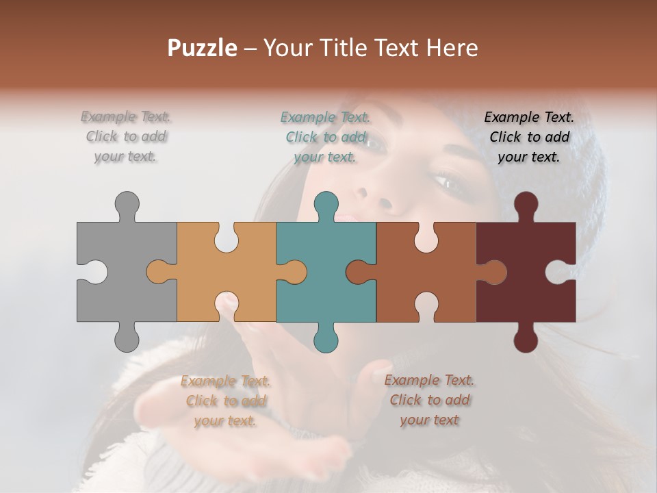 Smiling Winter Person PowerPoint Template