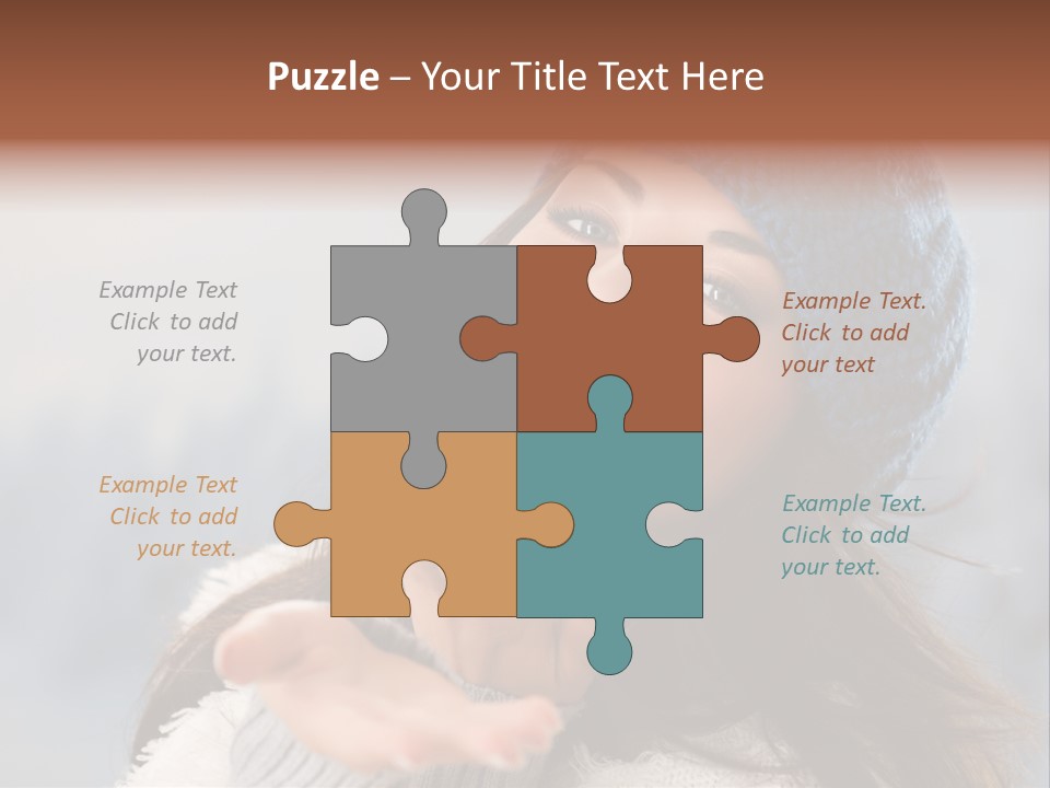 Smiling Winter Person PowerPoint Template