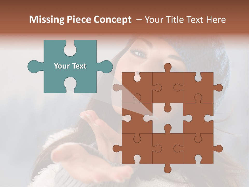 Smiling Winter Person PowerPoint Template