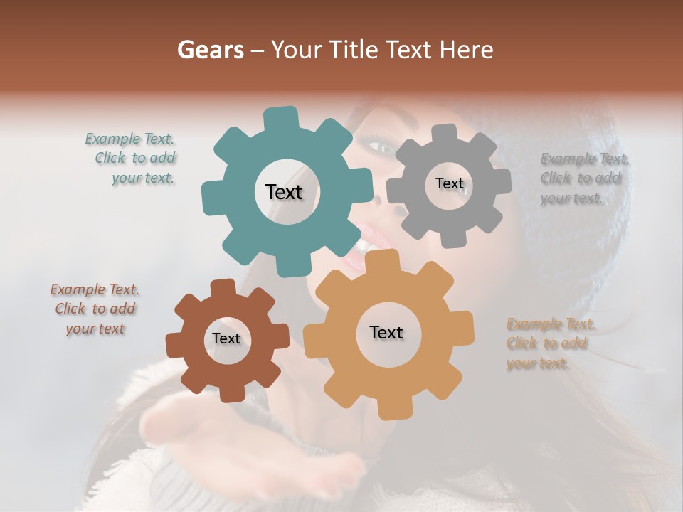 Smiling Winter Person PowerPoint Template