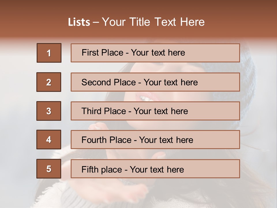 Smiling Winter Person PowerPoint Template