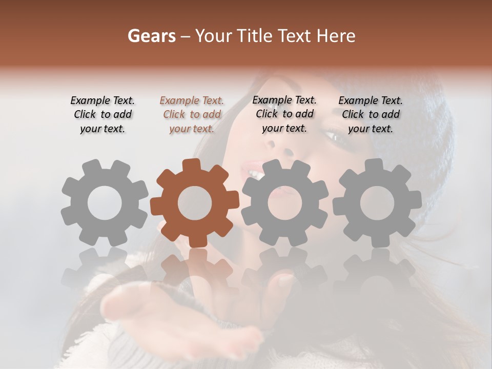 Smiling Winter Person PowerPoint Template