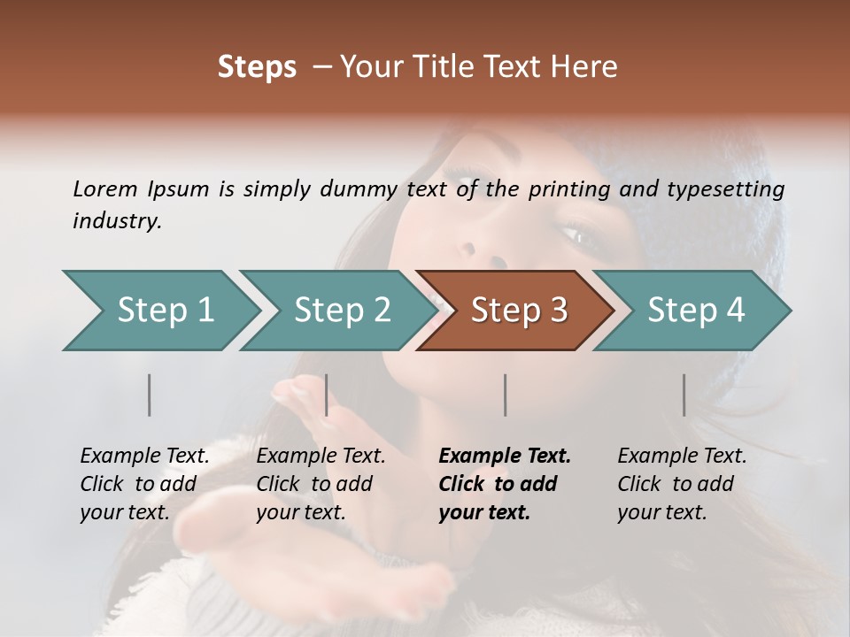 Smiling Winter Person PowerPoint Template