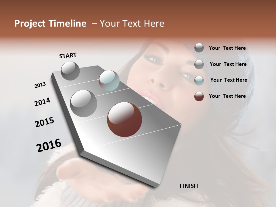 Smiling Winter Person PowerPoint Template