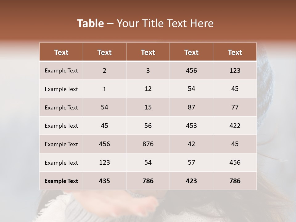 Smiling Winter Person PowerPoint Template
