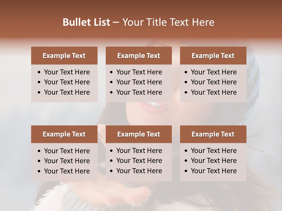 Smiling Winter Person PowerPoint Template