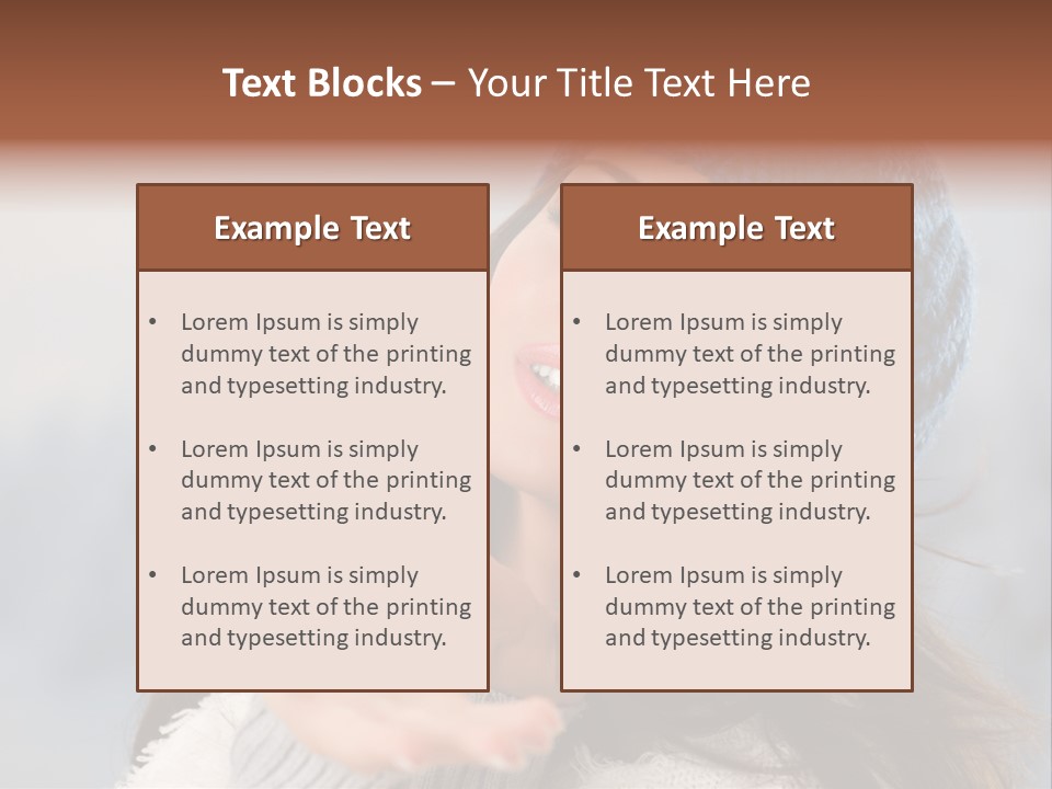 Smiling Winter Person PowerPoint Template