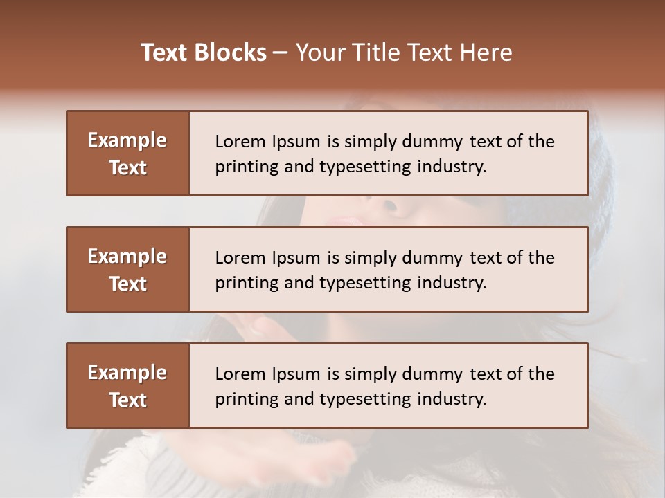 Smiling Winter Person PowerPoint Template