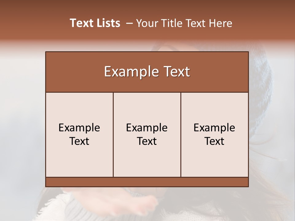 Smiling Winter Person PowerPoint Template
