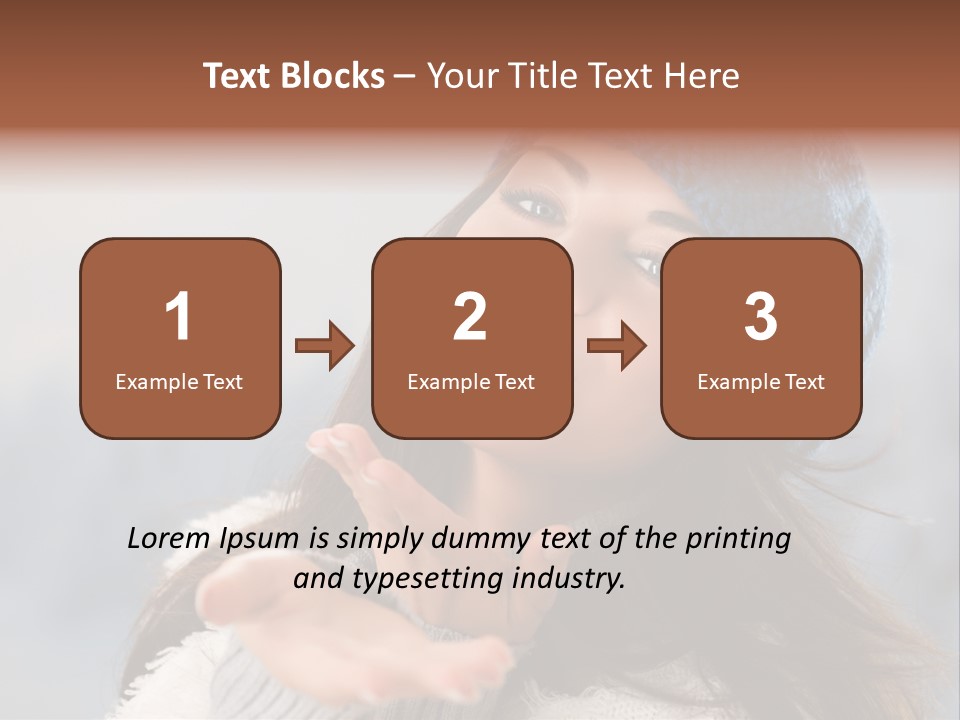 Smiling Winter Person PowerPoint Template