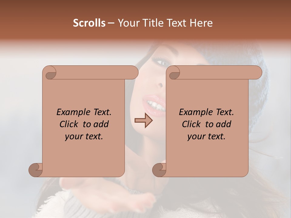 Smiling Winter Person PowerPoint Template