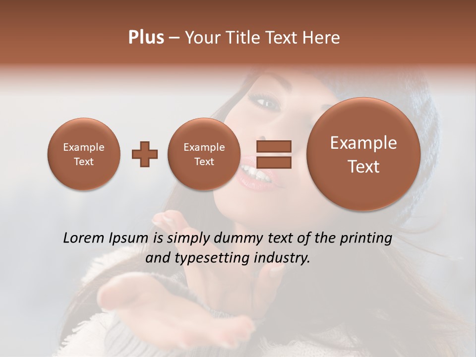 Smiling Winter Person PowerPoint Template