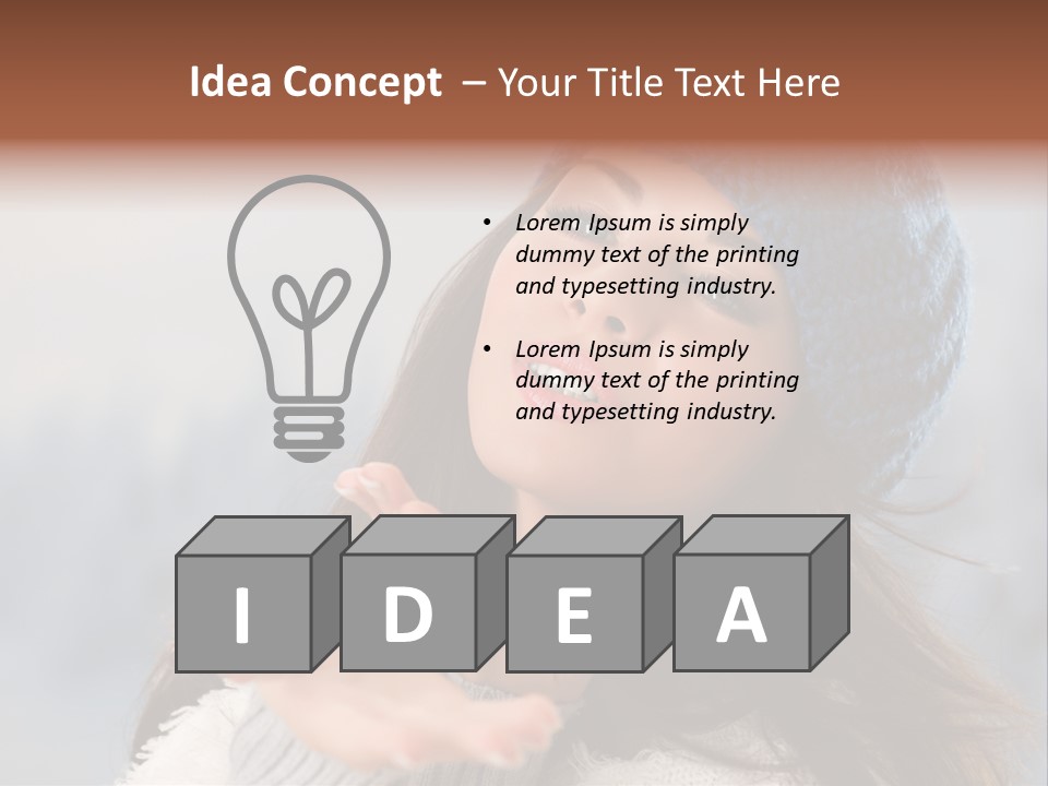 Smiling Winter Person PowerPoint Template