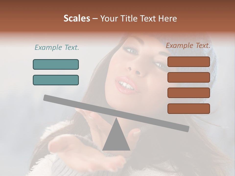 Smiling Winter Person PowerPoint Template