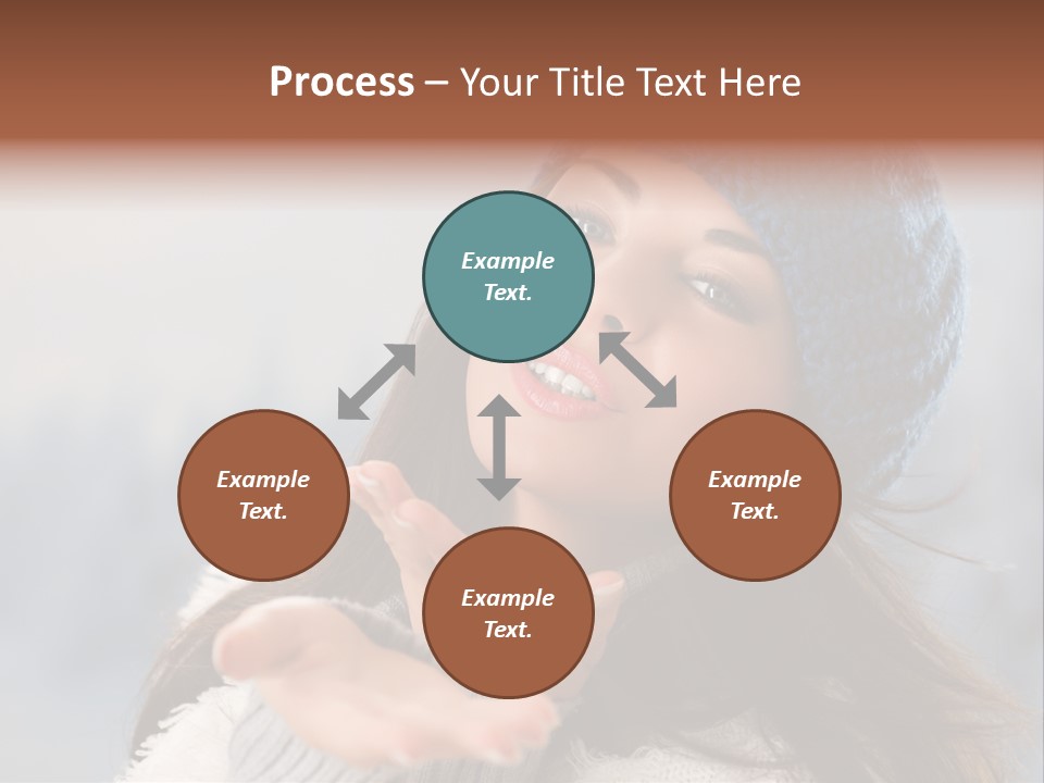 Smiling Winter Person PowerPoint Template