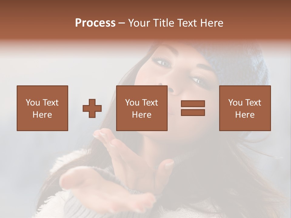 Smiling Winter Person PowerPoint Template