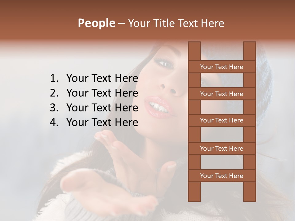 Smiling Winter Person PowerPoint Template