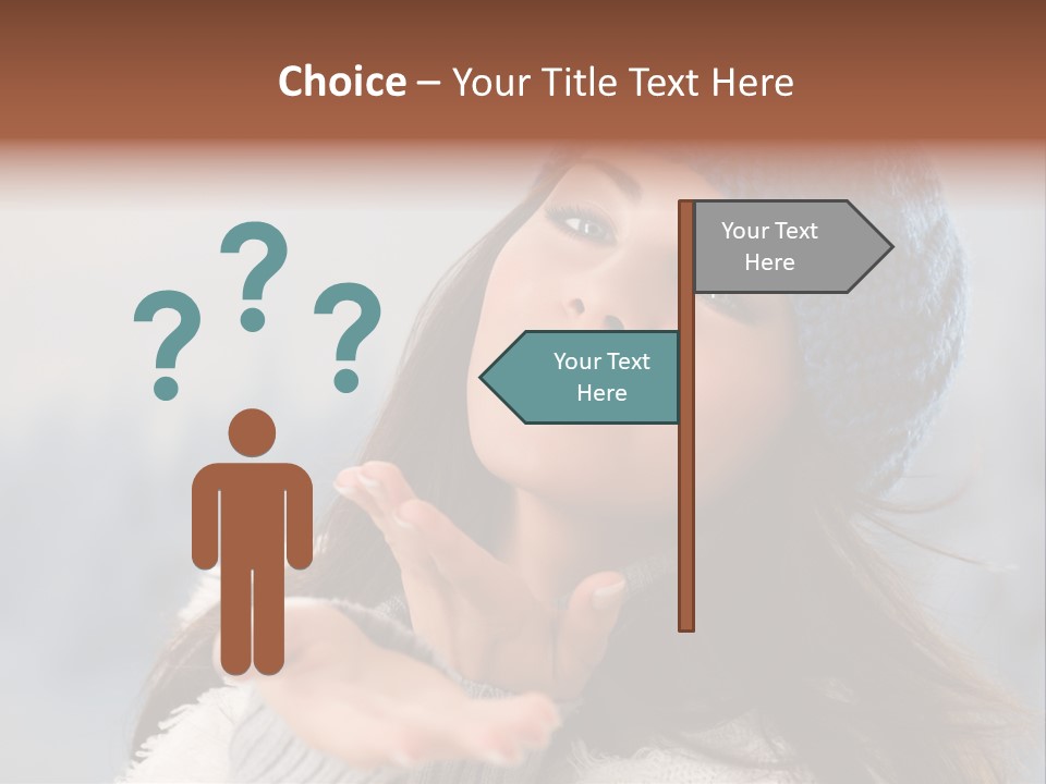 Smiling Winter Person PowerPoint Template