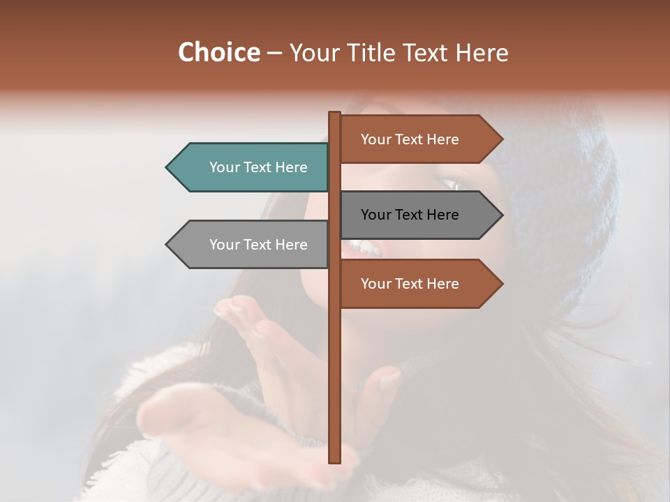 Smiling Winter Person PowerPoint Template