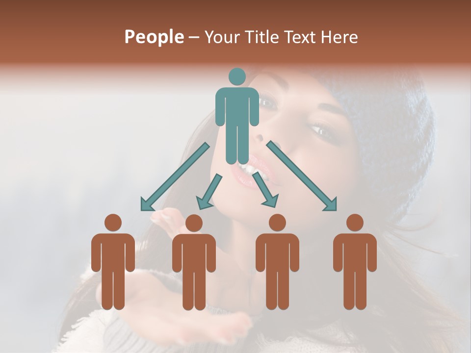 Smiling Winter Person PowerPoint Template