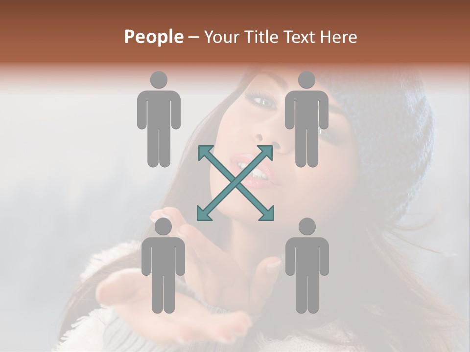 Smiling Winter Person PowerPoint Template