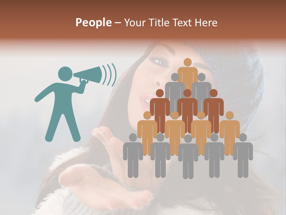 Smiling Winter Person PowerPoint Template