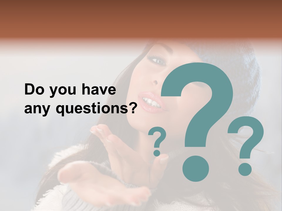 Smiling Winter Person PowerPoint Template