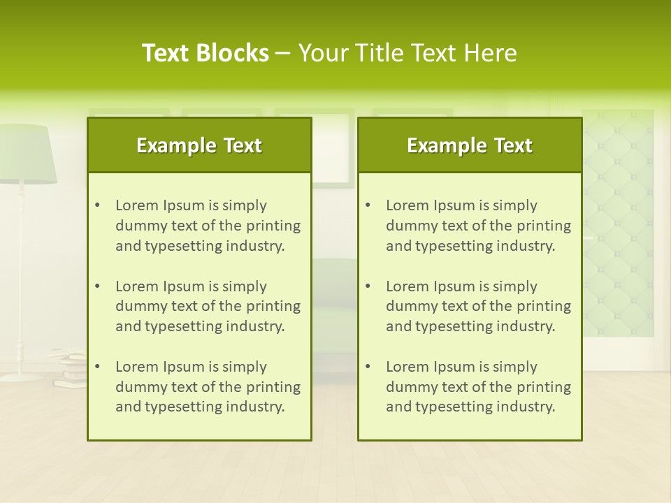 Living Roses Interior PowerPoint Template