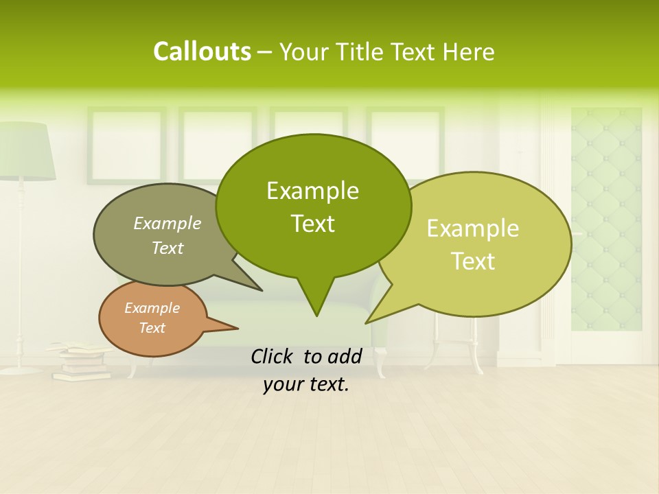 Living Roses Interior PowerPoint Template