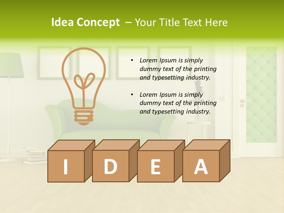 Living Roses Interior PowerPoint Template