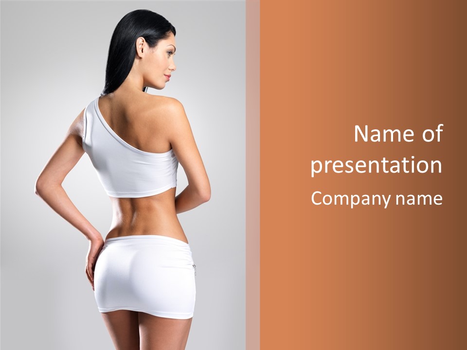 Gym Sexy Waist PowerPoint Template