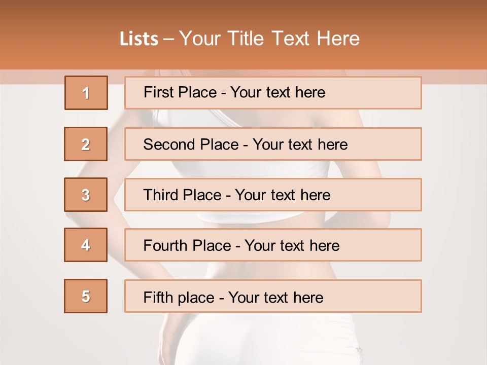 Gym Sexy Waist PowerPoint Template