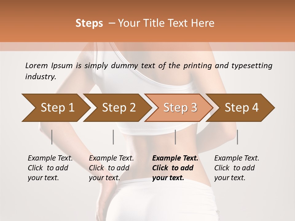 Gym Sexy Waist PowerPoint Template
