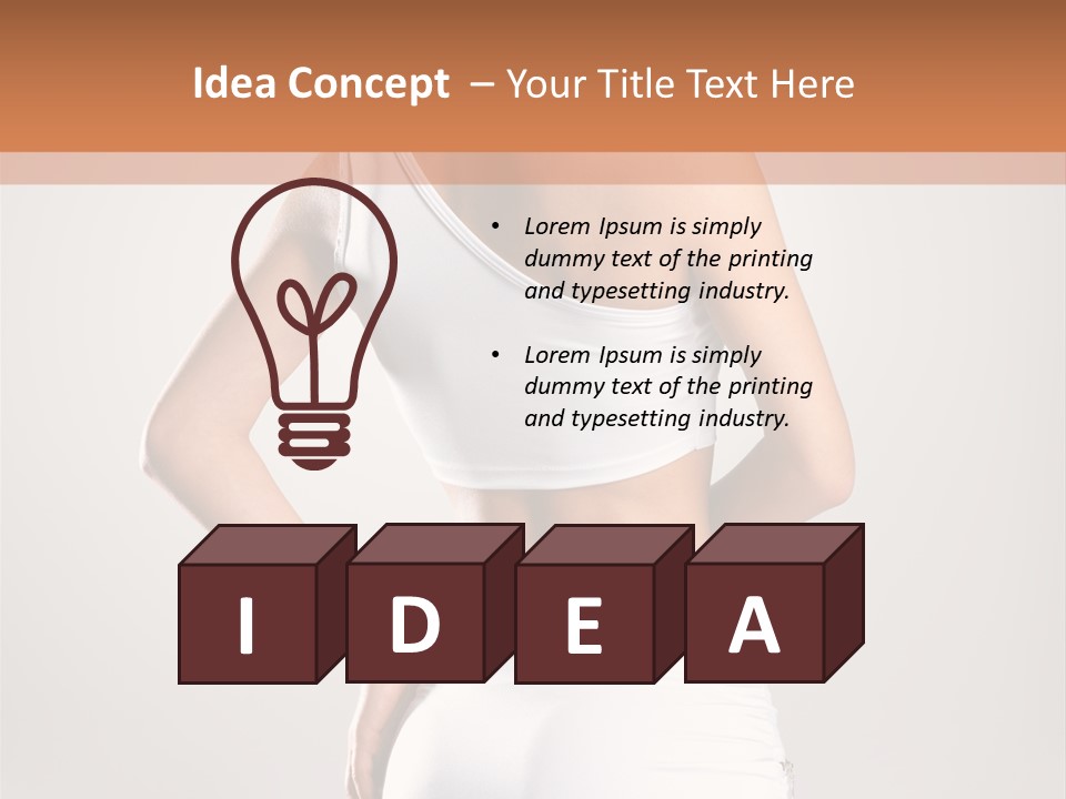 Gym Sexy Waist PowerPoint Template