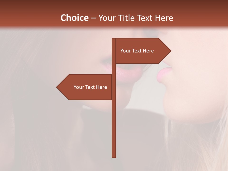 Pink Relationship Girl PowerPoint Template