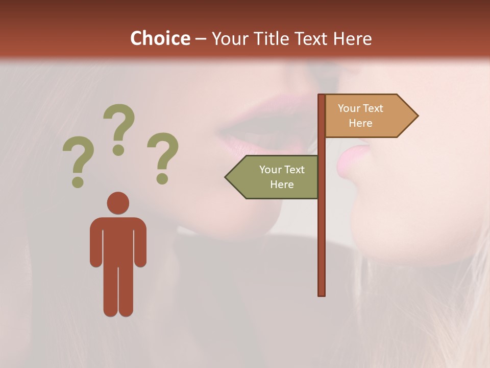 Pink Relationship Girl PowerPoint Template