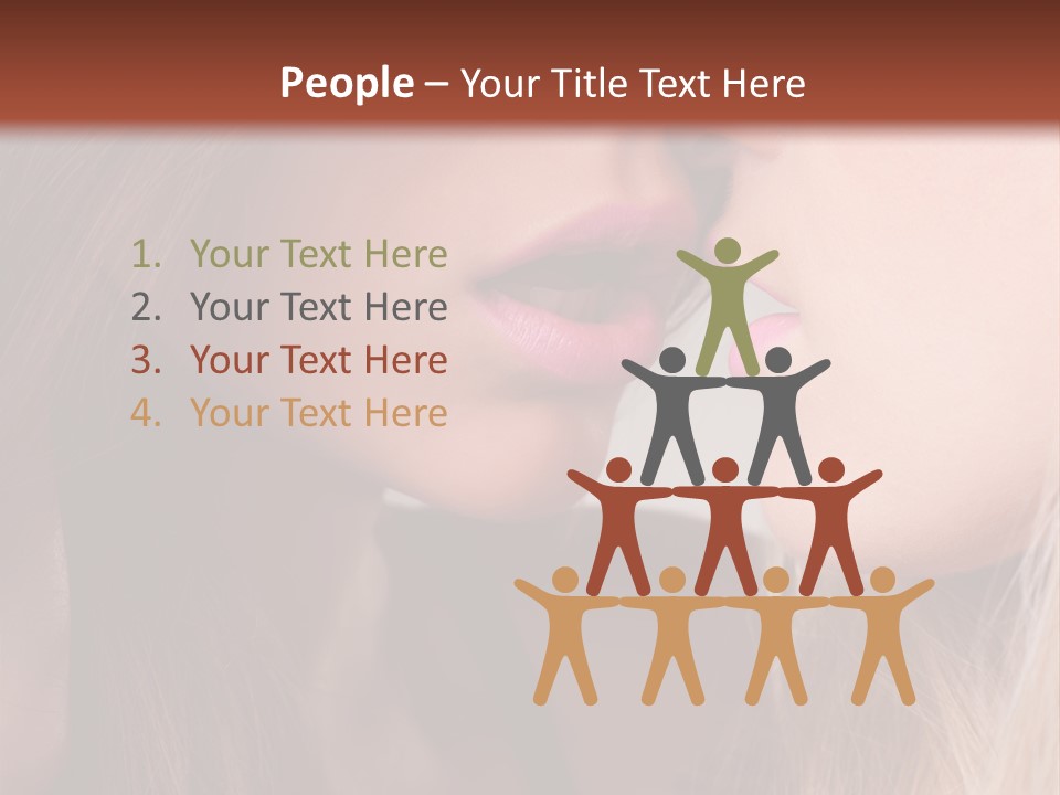 Pink Relationship Girl PowerPoint Template