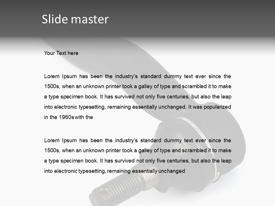 White Metal Vehicle PowerPoint Template