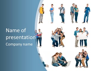 Team Friend Reading PowerPoint Template