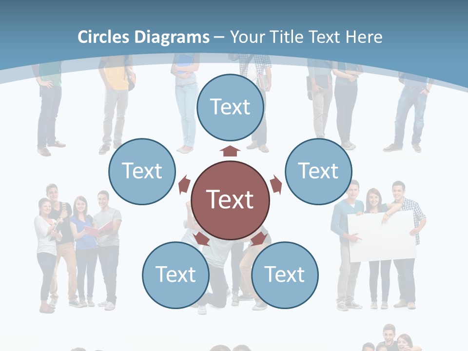 Team Friend Reading PowerPoint Template