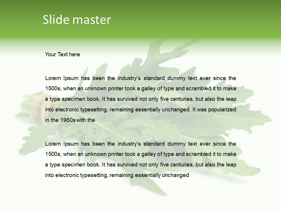 Eating Sativa White PowerPoint Template