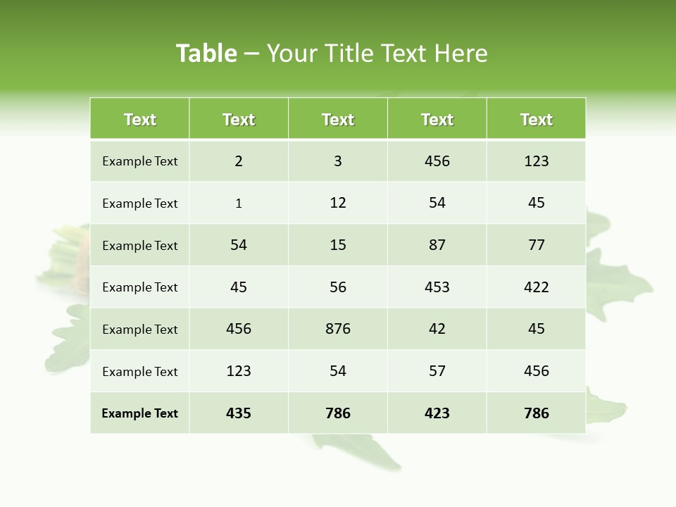 Eating Sativa White PowerPoint Template
