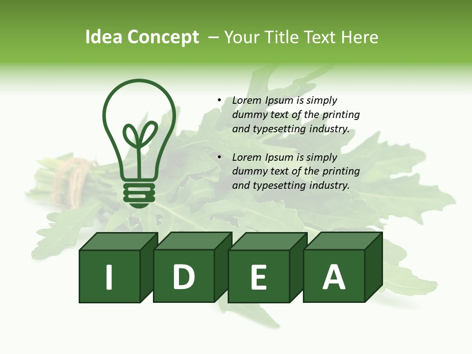 Eating Sativa White PowerPoint Template