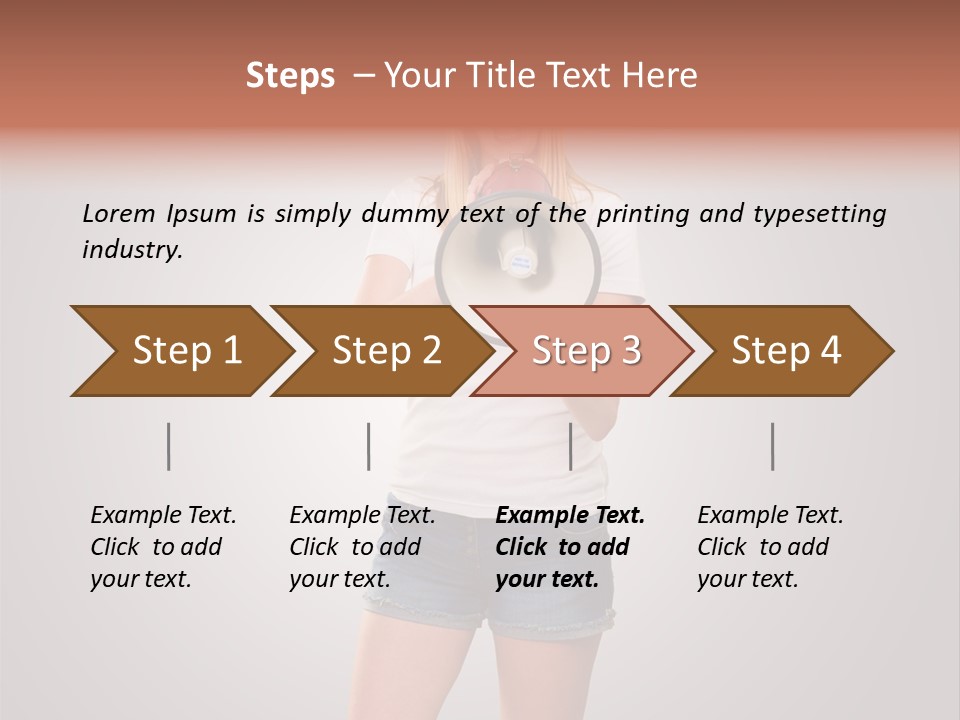 Bullhorn Casual Urgent PowerPoint Template