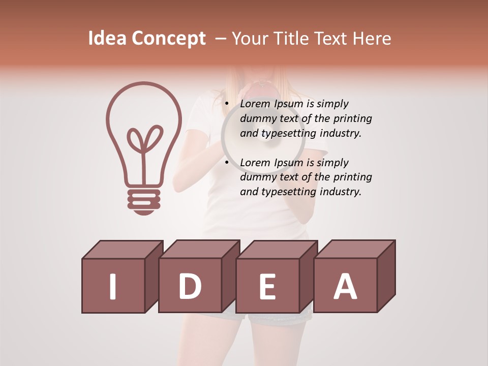 Bullhorn Casual Urgent PowerPoint Template