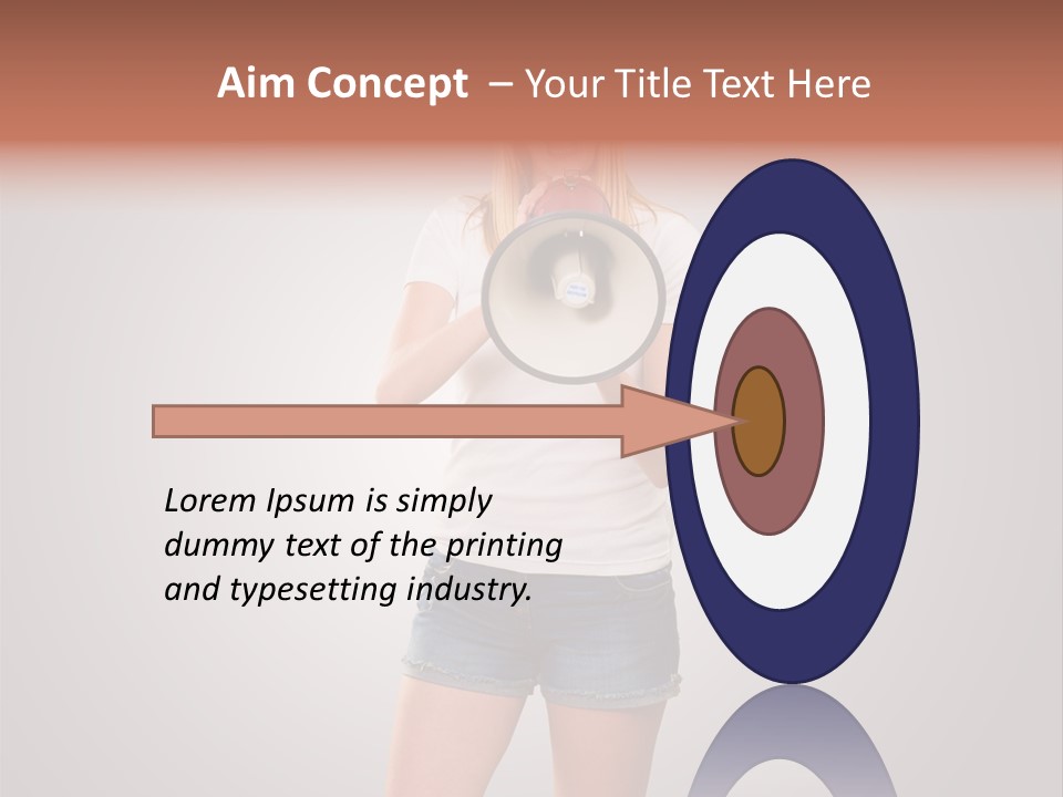 Bullhorn Casual Urgent PowerPoint Template