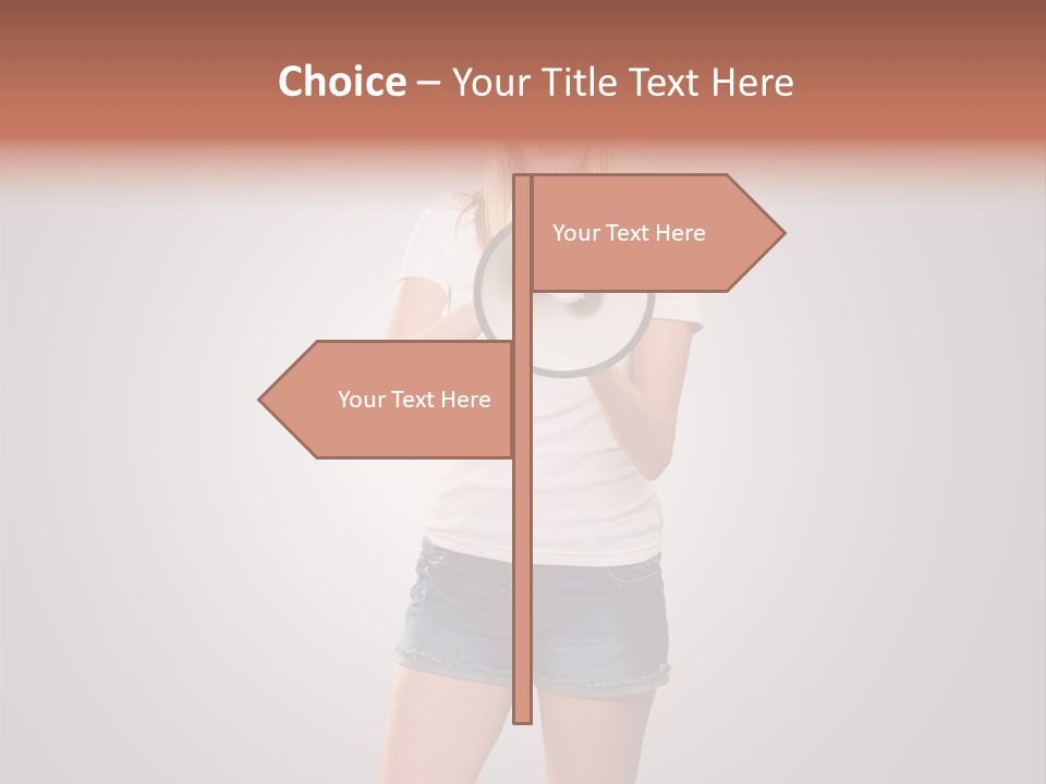 Bullhorn Casual Urgent PowerPoint Template