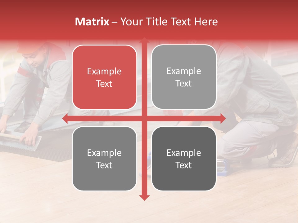 Interiors Cement Labor PowerPoint Template