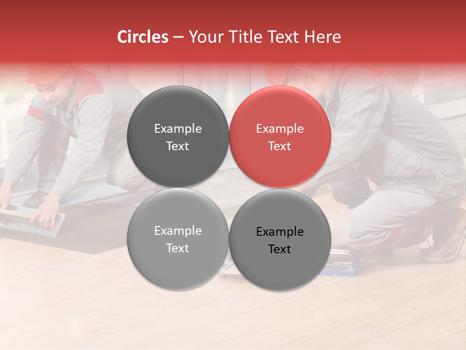 Interiors Cement Labor PowerPoint Template