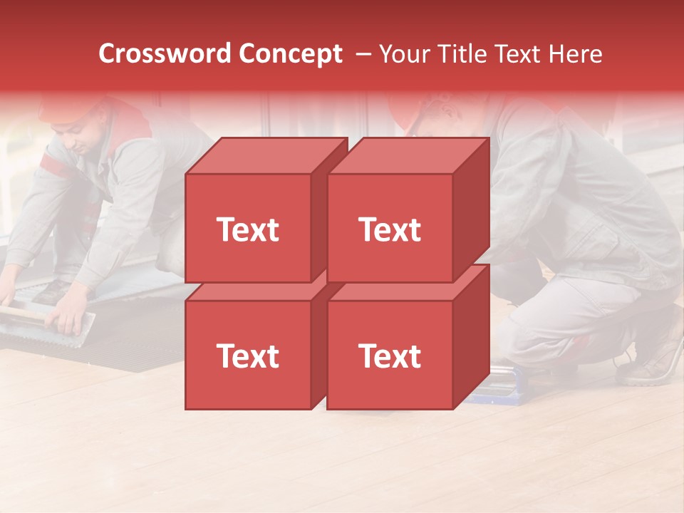 Interiors Cement Labor PowerPoint Template